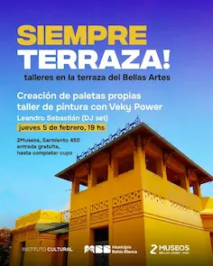 Taller de arte en la Terraza del Bellas Artes, dicatado por Vecy Power- 5 de febrero de 2026, 19 hs
